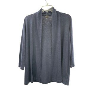 Talbots Cardigan Womens XS Used Open Front Dark Blue